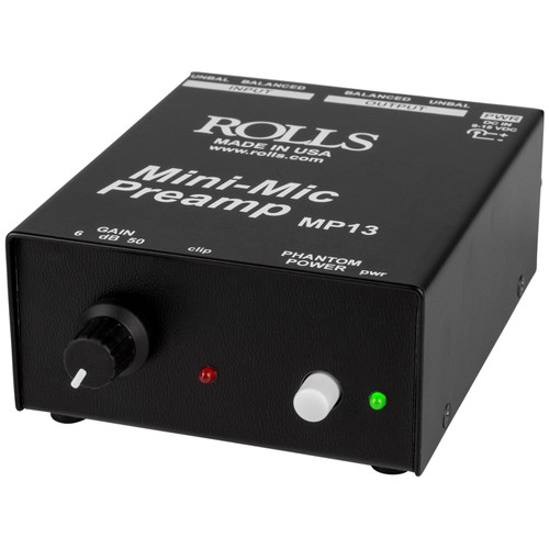rolls Mini Microphone Preamp, Black | MP13