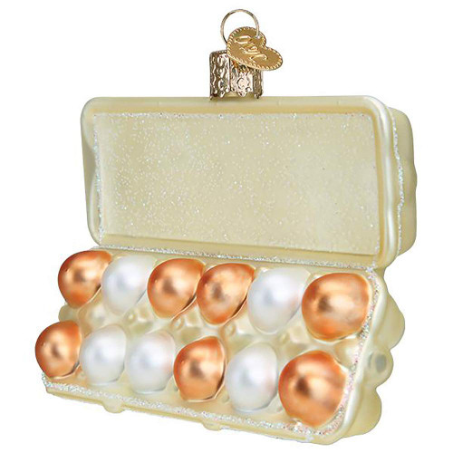 Old World Christmas Ornaments, Egg Carton Glass Blown Ornaments for Christmas Tree