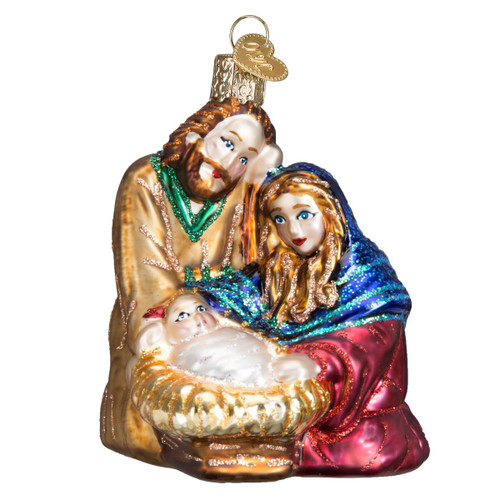 Old World Christmas Glass Blown Ornaments for Christmas Tree Holy Family | 3.5inch, Holy Family