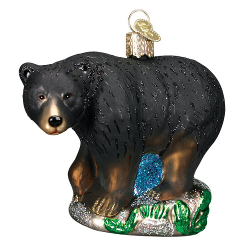 Old World Christmas Ornaments: Wildlife Animals Glass Blown Ornaments for Christmas Tree | Black Bear 