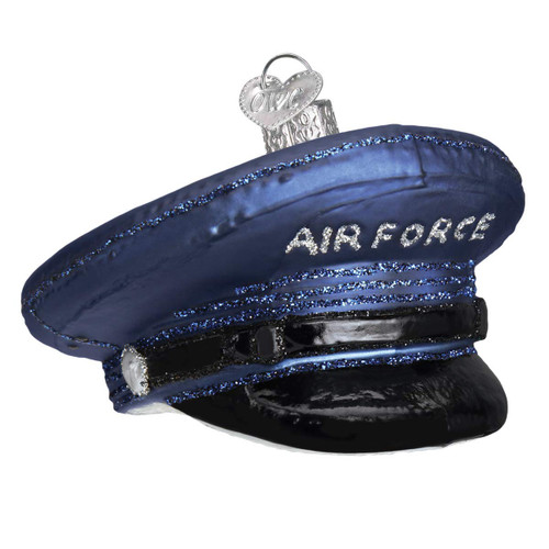 Old World Christmas AIR Force Cap Ornament, Blue | Air Force Cap