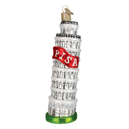 Old World Christmas Cities, Places and Landmarks Glass Blown Ornaments for Christmas Tree Leaning Tower of Pisa | Leaning Tower of Pisa