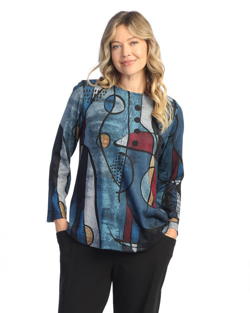 Jess & Jane Women's French Brush Tunic Top - NB2 | 1X, Granada