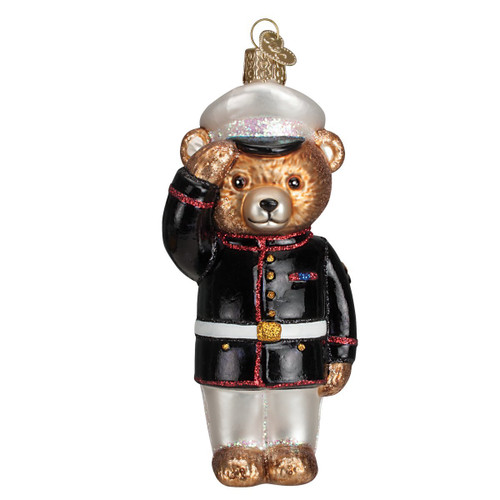 Old World Christmas Marine Glass Blown Ornaments for Christmas Tree Bear.