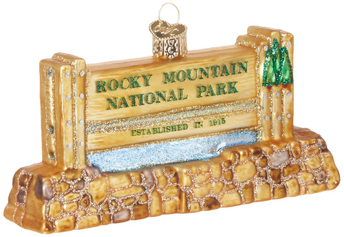 Old World Christmas Ornaments: State Parks Glass Blown Ornaments for Christmas Tree, Rocky Mountain
