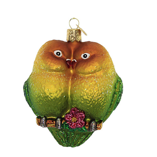Old World Christmas Lovebirds Glass Blown Ornament for Christmas Tree