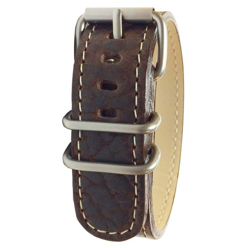 BERTUCCI B-240M Unisex Chestnut Bison Leather 22-mm Watch Band