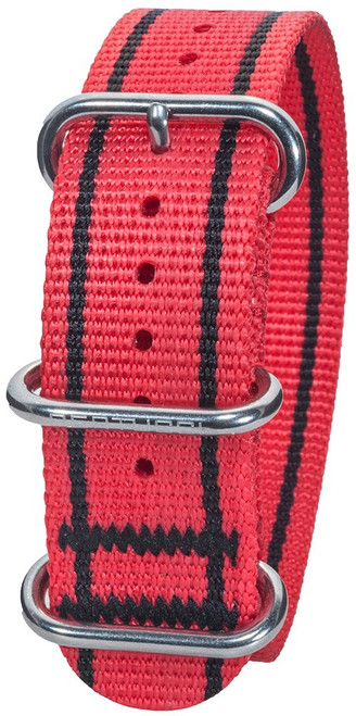 BERTUCCI DX3 B-146 International Orange w/Stripes 22mm Nylon Watch Band