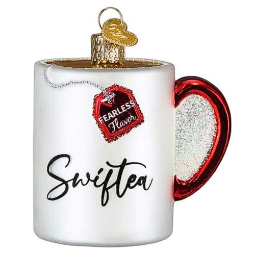 Old World Christmas Swiftea Mug Glass Hanging Ornament