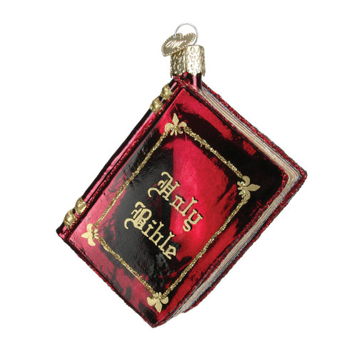 Old World Christmas Ornaments Red Bible Glass Blown Ornaments for Christmas Tree.