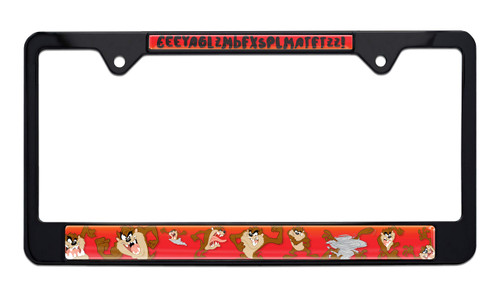 Tasmanian Devil Black License Plate Frame | Taz, Standard Black
