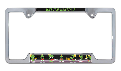 Marvin The Martian Chrome Open License Plate Frame | Marvin - Open