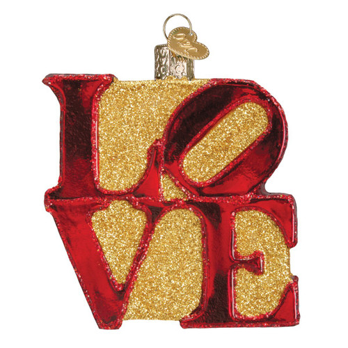 Old World Christmas Ornaments Love Heart Glass Blown Ornaments for Christmas Tree
