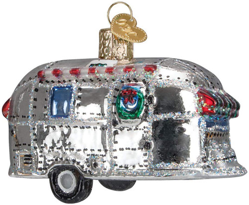 Old World Christmas Ornaments: Camping Outdoor Collection Glass Blown Ornaments for Christmas Tree, Vintage Trailer