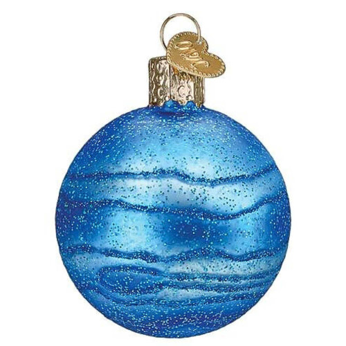 Old World Christmas Planet Neptune Glass Hanging Ornament.