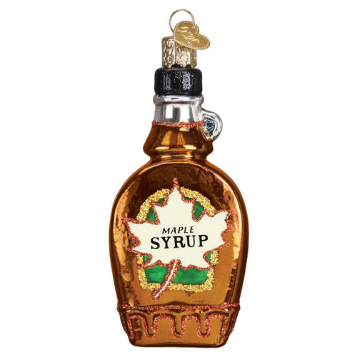 Old World Christmas Breakfast Food Glass Blown Ornaments for Christmas Tree Maple Syrup | Maple Syrup