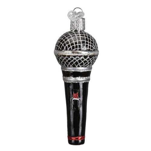 Old World Christmas Ornaments: Musical Instruments Glass Blown Ornaments for Christmas Tree, Microphone