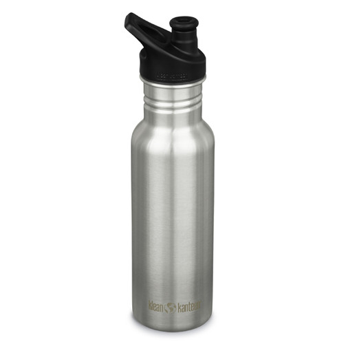 KLEAN KANTEEN Classic Narrow Sport Cap Brushed Stainless Bottle 532Ml, 1 EA | Brushed Stainless