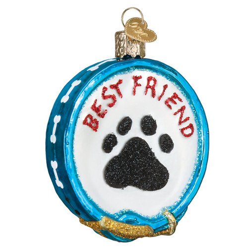 Old World Christmas Ornaments: Dog and Pet Accessories Glass Blown Ornaments for Christmas Tree - Dog Collar