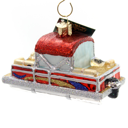 Old World Christmas Fisherman Collection Glass Blown Ornaments for Christmas Tree Pontoon