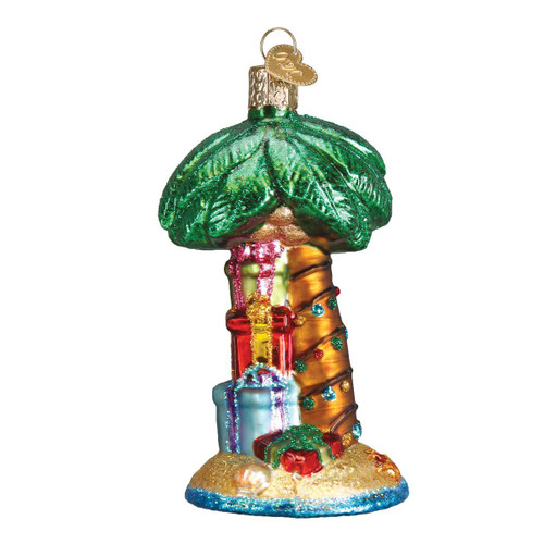 Old World Christmas Glass Blown Ornament Christmas Palm Tree (48037)