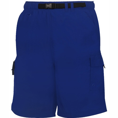Weekender Men's Nylon Belted Swim Trunk - River Guide (Royal)