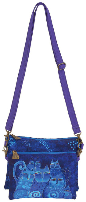 Women's Laurel Burch, Indigo Cat Crossbody