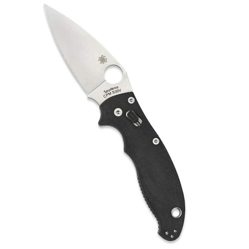 Spyderco Manix 2 Signature Knife with 3.37" CPM S30V Steel Blade and Durable Black G-10 Handle - PlainEdge | C101GP2
