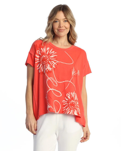 Jess & Jane Round Neck Weekend Top - WK6 (Carmen Bittersweet)