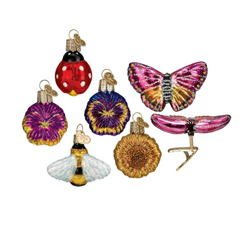 Old World Christmas Ornaments: Garden Gifts Glass Blown Ornaments for Christmas Tree, Garden Set