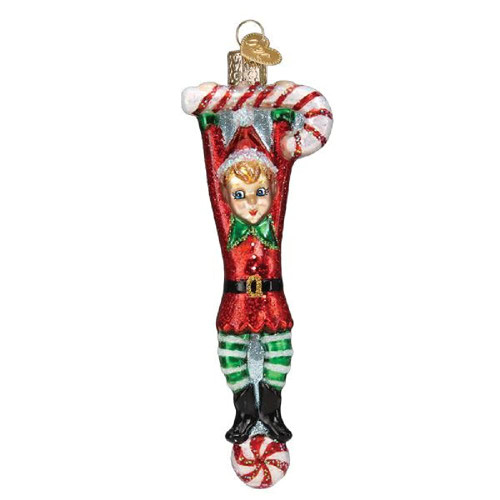 Old World Christmas Ornaments Playful Elf Glass Blown Ornaments for Christmas Tree
