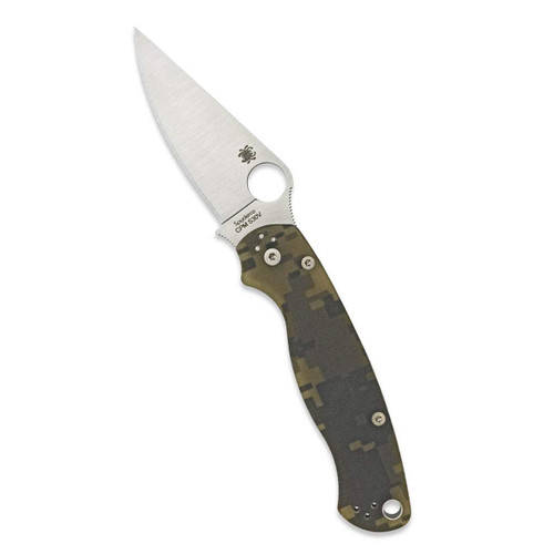 Spyderco Para Military 2 Signature Camo Knife with 3.42" CPM S45VN Steel Blade and Durable G-10 Handle - PlainEdge | C81GPCMO2
