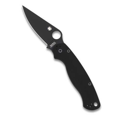 Spyderco Para Military 2 Signature Knife with 3.42" CPM S45VN Steel Blade & Black G-10 Handle, PlainEdge - C81GPBK2