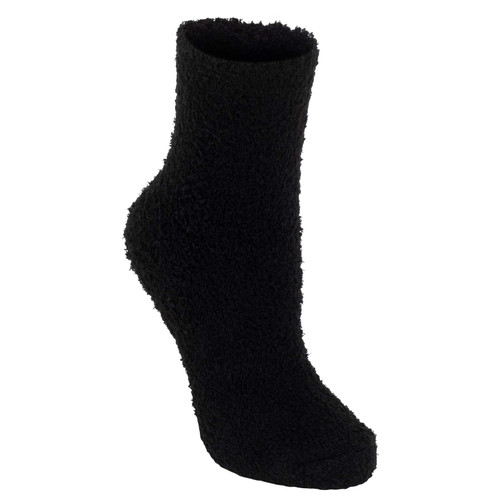 World's Softest W2041 Cozy Quarter Socks - Black