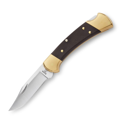NIB Buck Ebony Ranger 112 Folding Hunting/Pocket Knife & Leather Sheath | 2632
