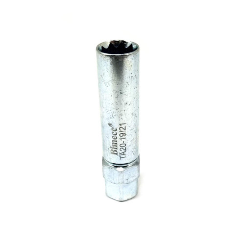 BIMECC TA20-19/21 10-Spline Lug Nut Tool Key, Passenger w/ 3/4 & 13/16 Hex Drive