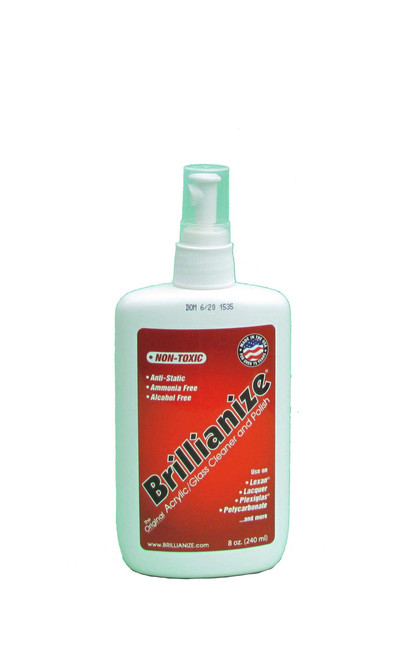 Brillianize 8 Ounce 240 ml Plastic Cleaner in Pump Spray Bottle