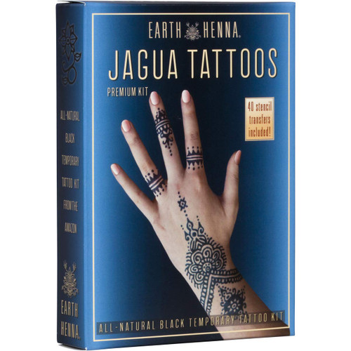 Earth Henna Organic Jagua Black Temporary Tattoo and Body Painting Premium Kit