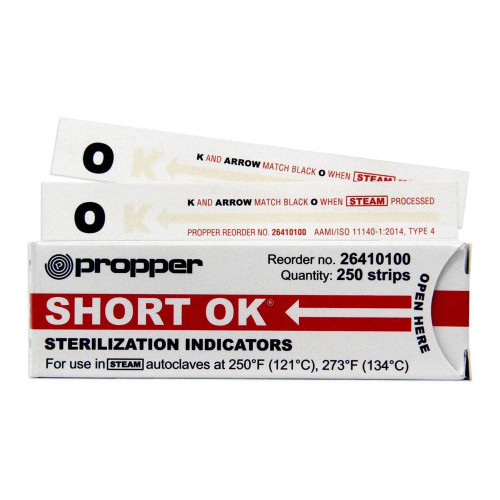 Propper Manufacturing 26410100 Sterilization Indicator Strip 4" Length -250 Pack