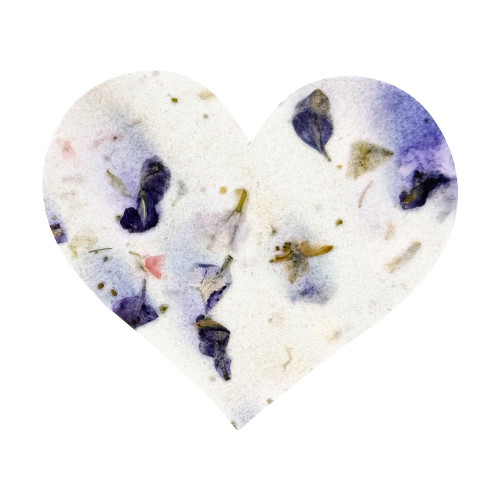 50 pcs Large Seed Paper Purple Plantable Wildflower Hearts Set of 50