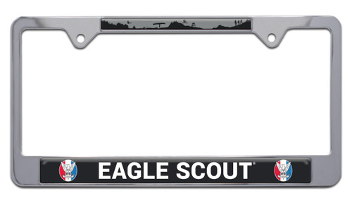 Elektroplate Eagle Scouts BSA Chrome Metal Standard Size License Plate Frame