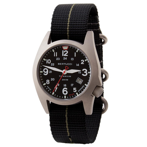 BERTUCCI 41 mm Titanium Field Watch - A-7TS Solar (w/ Nylon Band) 12900 BERTUCCI 41 mm Titanium Field Watch - A-7TS Solar (w/ Nylon Band) 12900