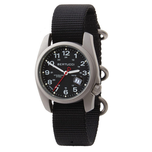 A-1S Super Field Men's Watch - Black Dial w/Black Nylon Band