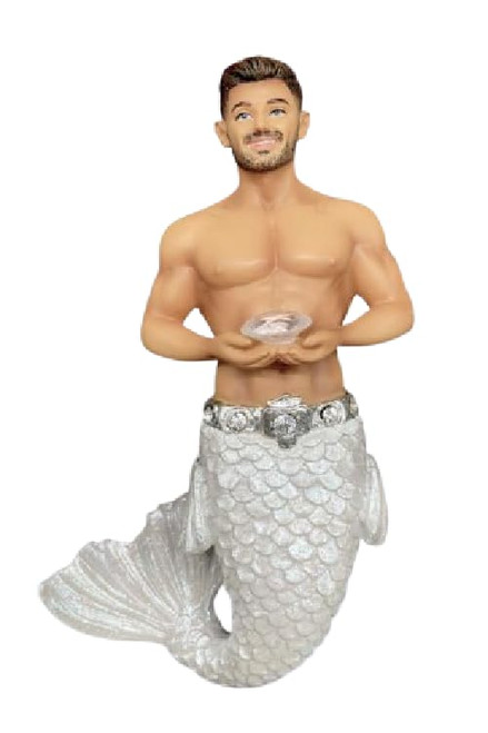 December Diamonds 55-55492 April Diamond Merman Ornament 4.5 Inches