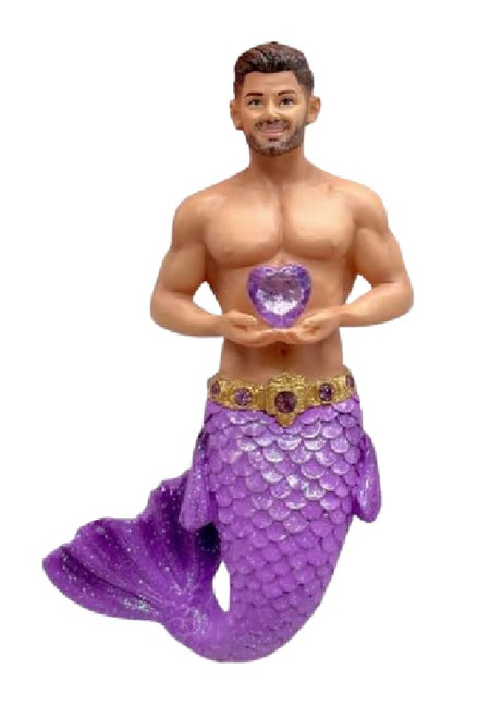 December Diamonds 55-55490 February Amethyst Merman Ornament 4.5 Inches