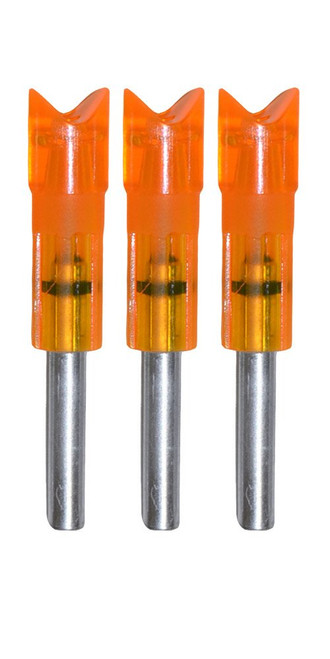 Lumenok GTC3 Gold Tip Crescent Bolt End (3-Pack), HD ORANGE