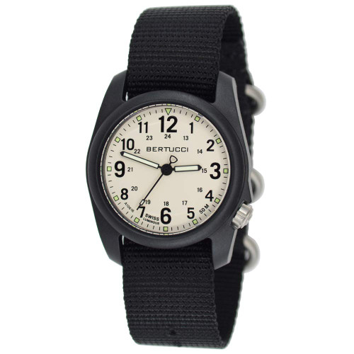 BERTUCCI DX3 Field Watch | Stone - Black Nylon