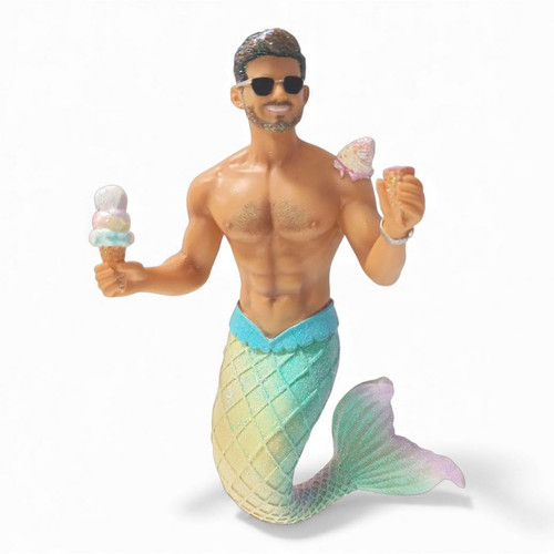 December Diamonds Creamtastrophe Merman Ornament 55-55513, 6.75 Inch