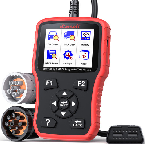 iCarsoft Heavy Duty Truck Scanner HD V3.0 Multi-System OBD2 Diagnostic Scan Tool