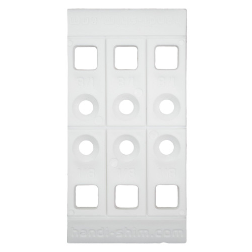 Plastic Construction Shims Spacers 1/8-Inch White 100 Ct Pro Pack Reusable